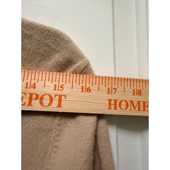 Charter Club 100% Cashmere Argyle Sweater Beige Tan Medium - Picture 7 of 8